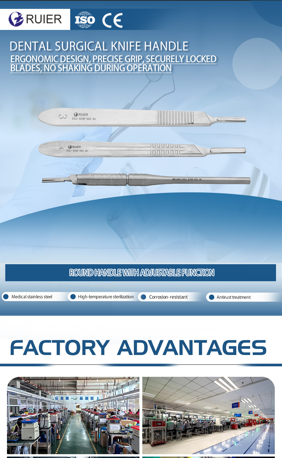 dental surgical scalpel handle