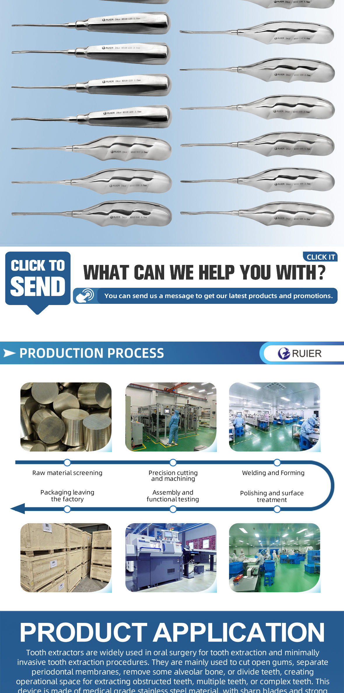 stainless steel dental forceps