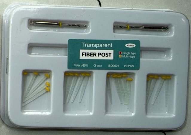wholesale dental fiber post assorted kit 1.2/1.4/1.6/1.8mm mixed color radiopaque fiber post with drill bits