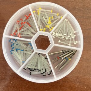 medical grade electric dental tapered glass fiber post kit 5 colors 5 matching reamers drills endodontic root canal restoration