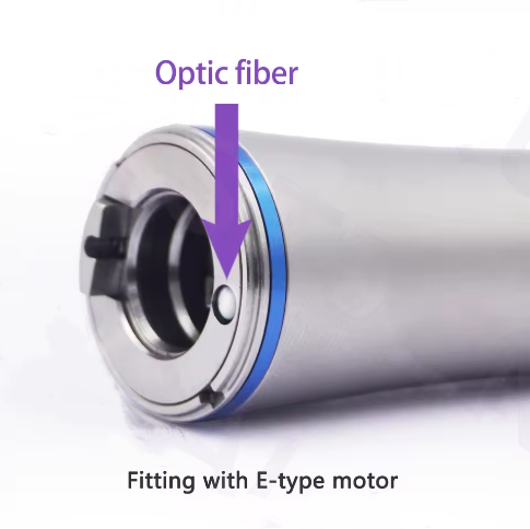 dental fiber optic handpiece 1:1 contra angle low speed push button e type class i 1 year warranty