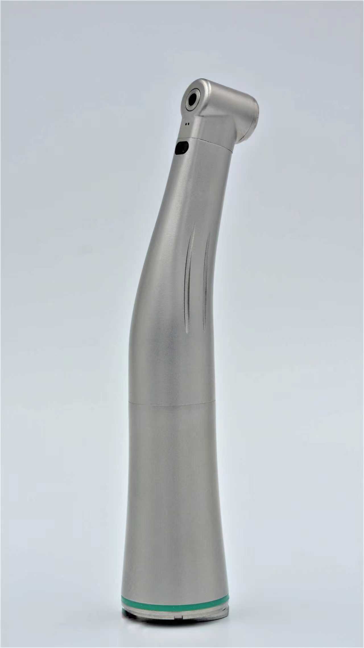 Electricity 4:1 Dental Reduction Fiber Optic Contra Angle Low Speed Handpiece Push Button Stainless Steel Internal Spray ISO auto draft
