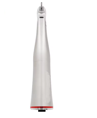 ruier dental electric 1:5 increasing contra angle handpiece fiber optic led mini head push button low speed red ring air turbine
