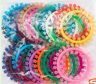 medical grade manual orthodontic flower ligature ties cartoon elastic rubber bands for braces colorful high strength ce