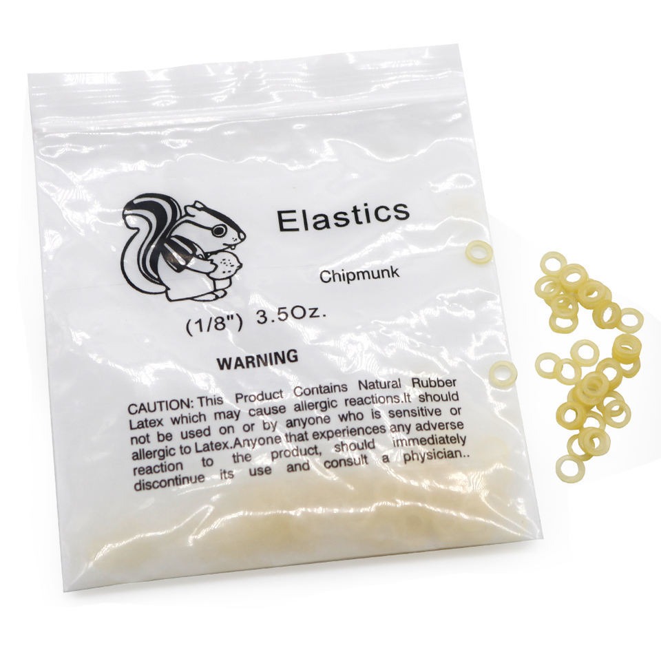 medical grade orthodontic elastics dental rubber bands latex free high elasticity 1/8 3/16 1/4 5/16 3/8 for braces treatment