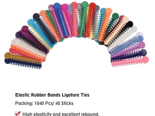 dental ortho ligature ties plastic colorful pu elastic rings clear macaron fluorescent teeth braces rubber ties factory