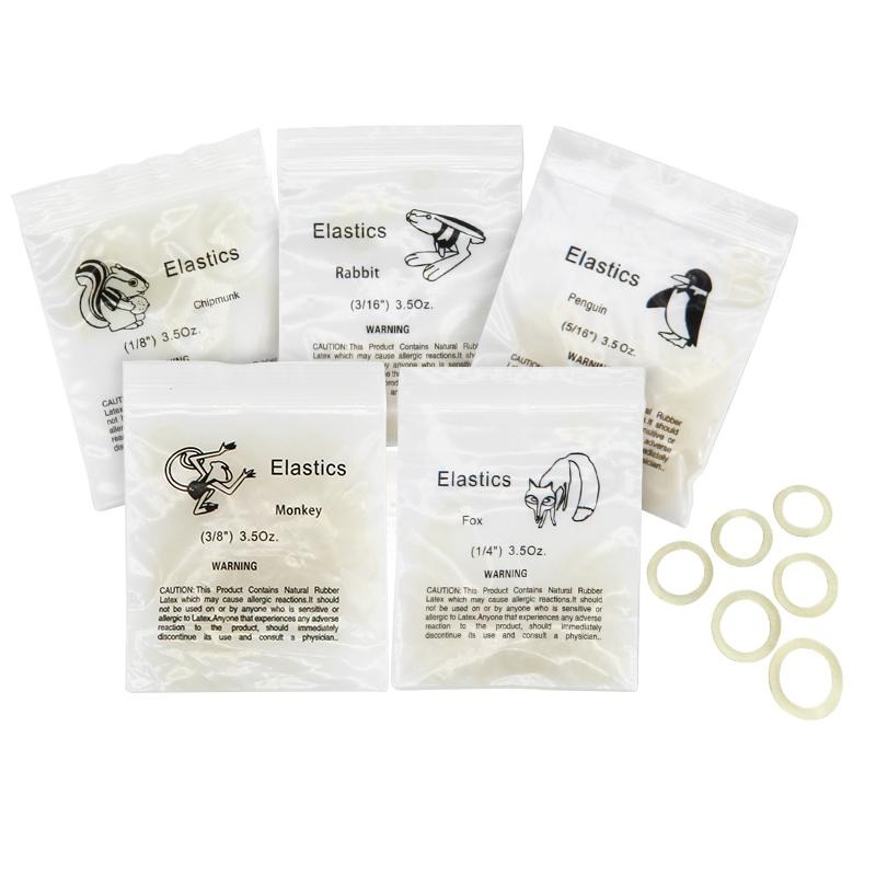 medical grade orthodontic elastics dental rubber bands latex free high elasticity 1/8 3/16 1/4 5/16 3/8 for braces treatment
