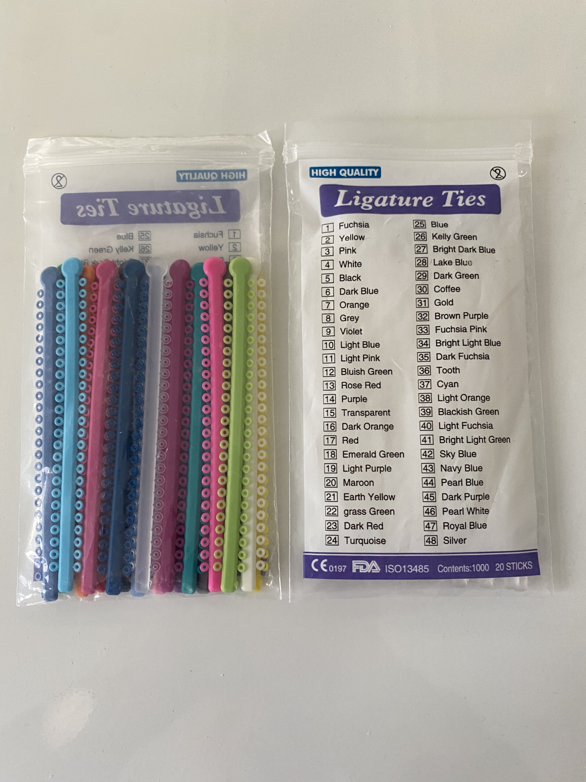 Dental Orthodontic Rubber/Plastic Elastic Ligature Ties High Elasticity Multi-colored O-Rings for Brackets and Braces auto draft