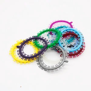 medical grade manual orthodontic flower ligature ties cartoon elastic rubber bands for braces colorful high strength ce